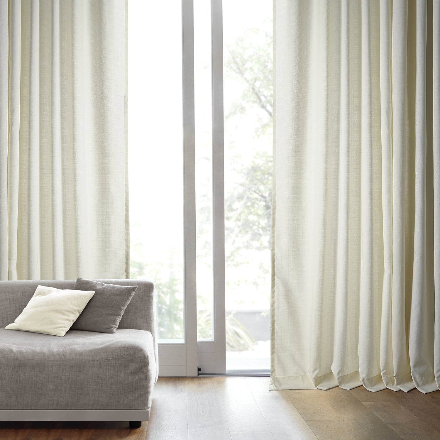 Exclusive Fabrics Dobby Linen Light Filtering Curtains (1 Panel)