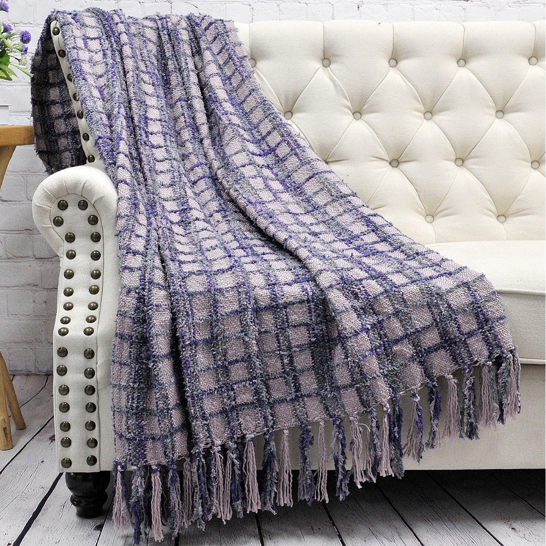 Multicolor Chenille Throw Blanket