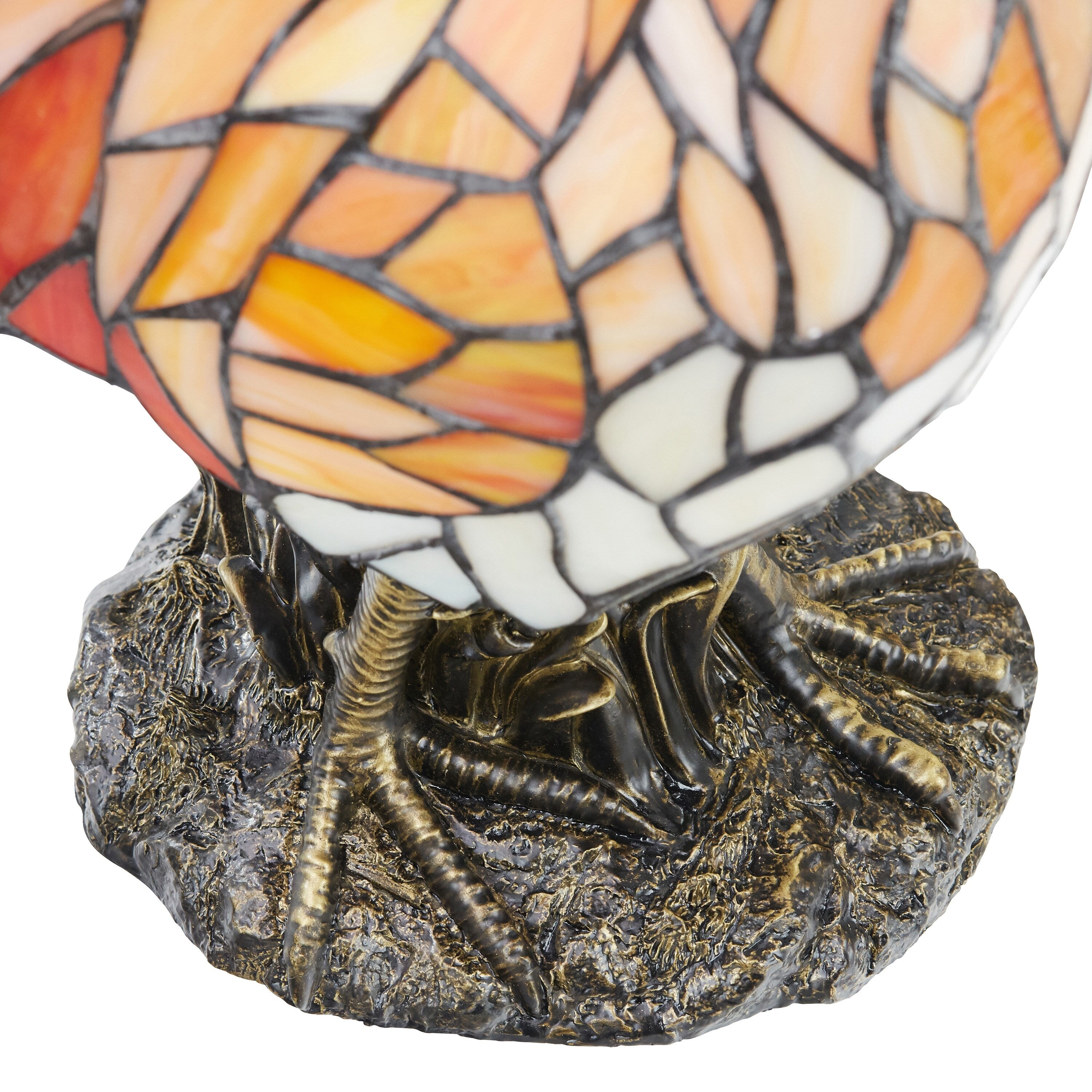 The Gray Barn Tara Multicolor Resin 15.5-inch Rooster Stained Glass Accent Lamp - 12.5L x 7.0W x 15H