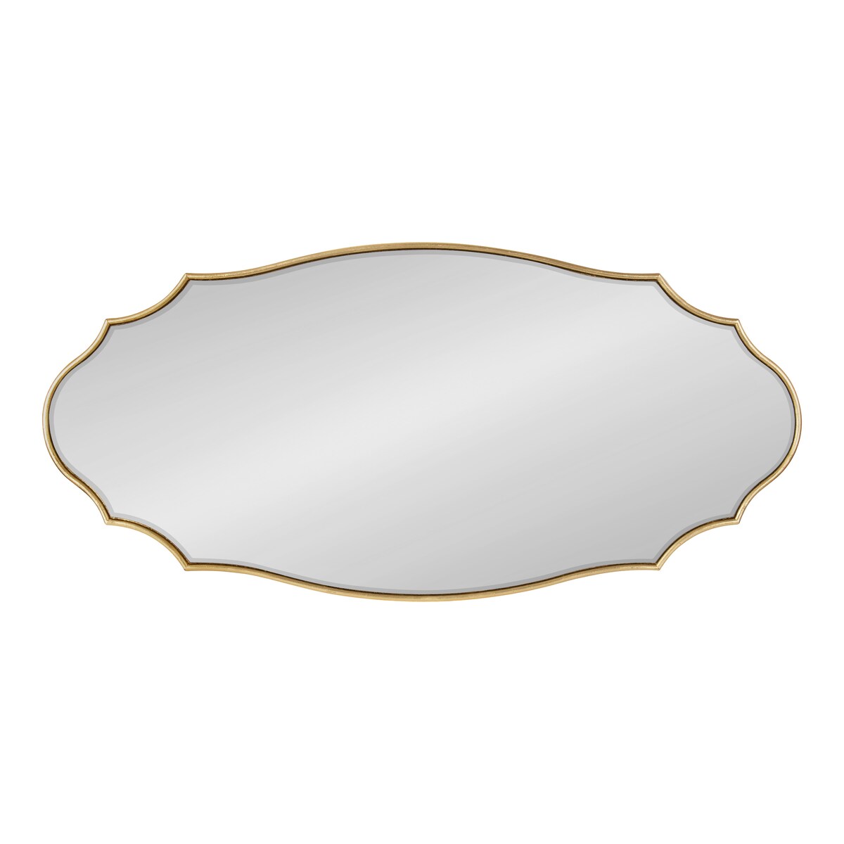 Kate and Laurel Leanna Scalloped Oval Wall Mirror