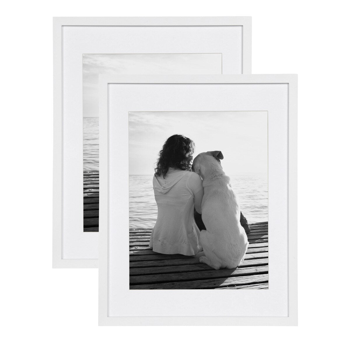 DesignOvation Gallery Wood Wall Picture Frame, Set of 2