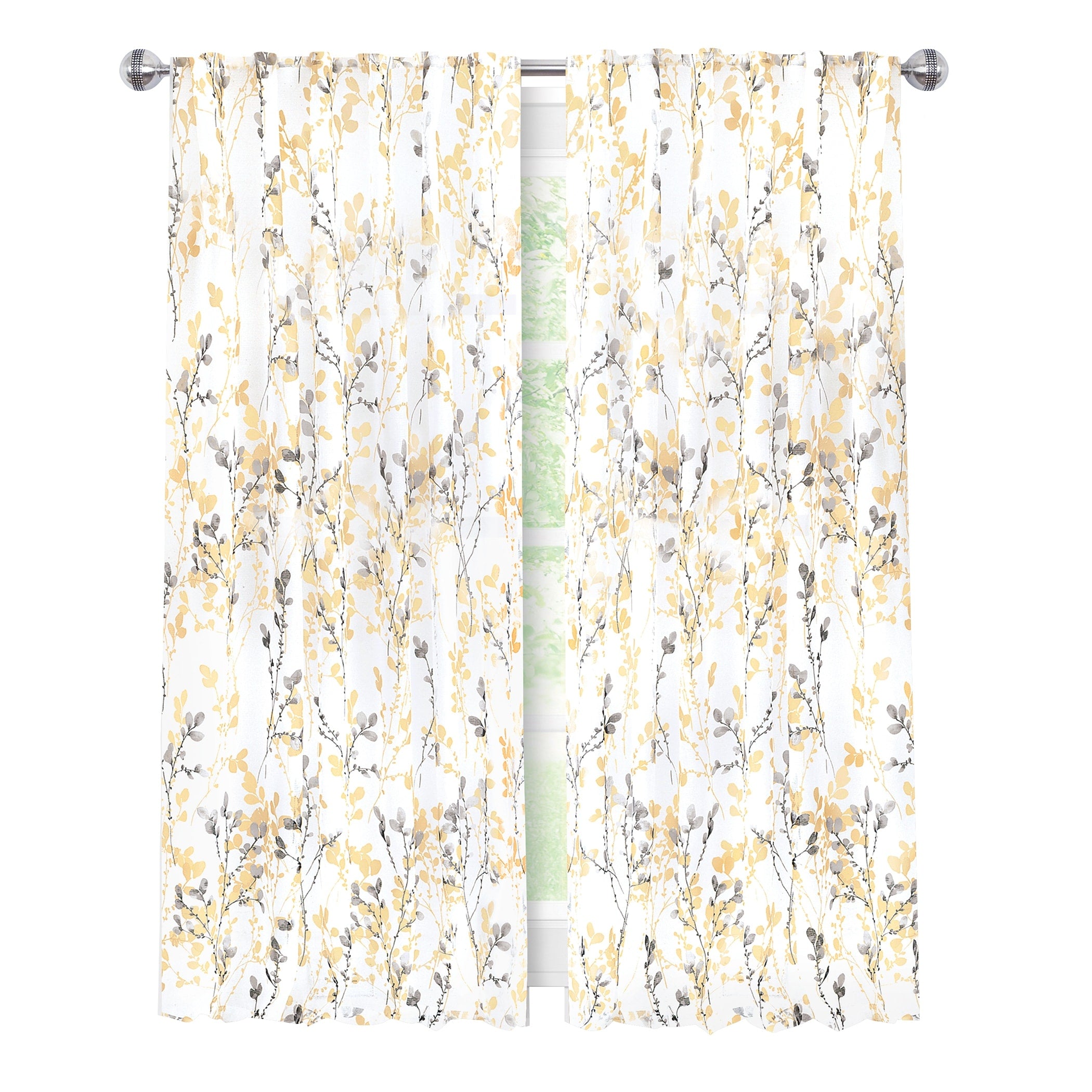 Misty Back Tab Window Curtain Panel