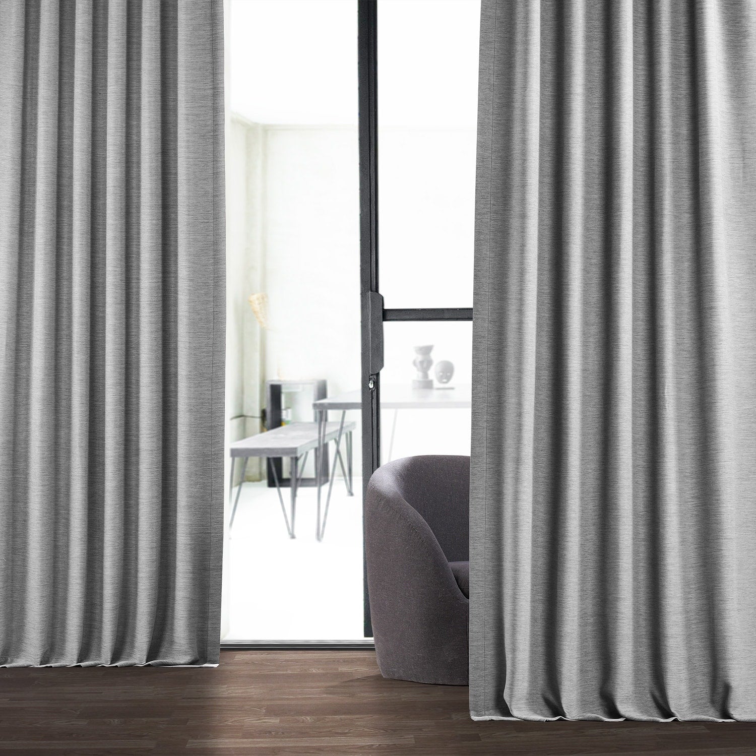 Exclusive Fabrics Grey Bellino Room Darkening Curtain Panel (1 Panel)