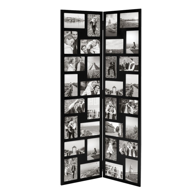 Adeco Black Folding Collage Picture Frame