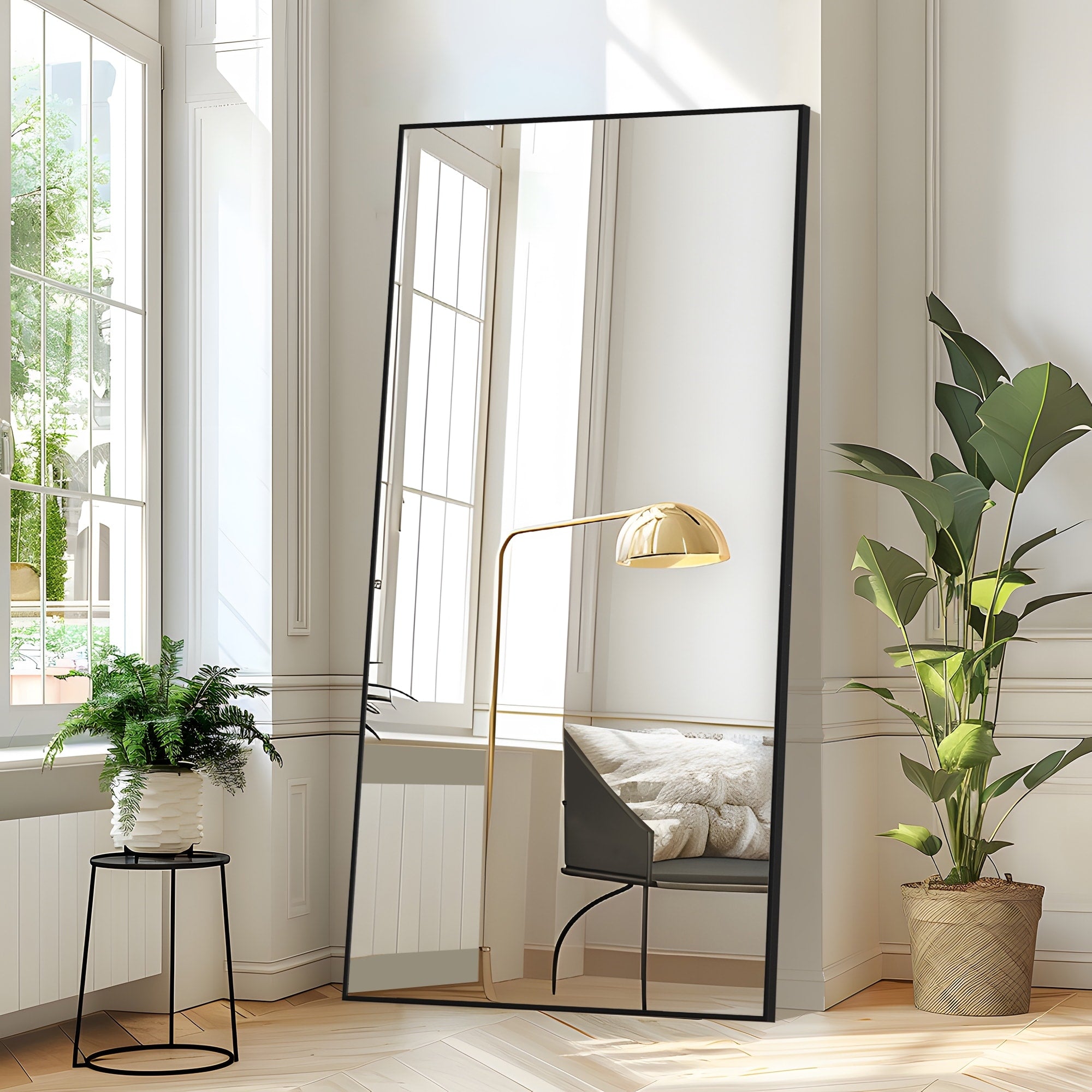 Modern Oversized Aluminum Alloy Full-Length Floor Mirror - 75*38