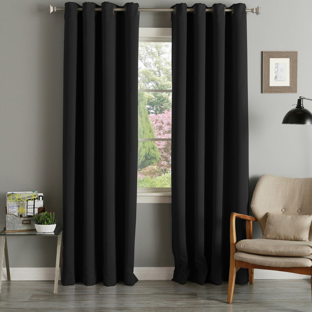 Aurora Home Grommet Top Thermal Insulated 96-inch Blackout Curtain Panel Pair - 52 x 96 - 52 x 96