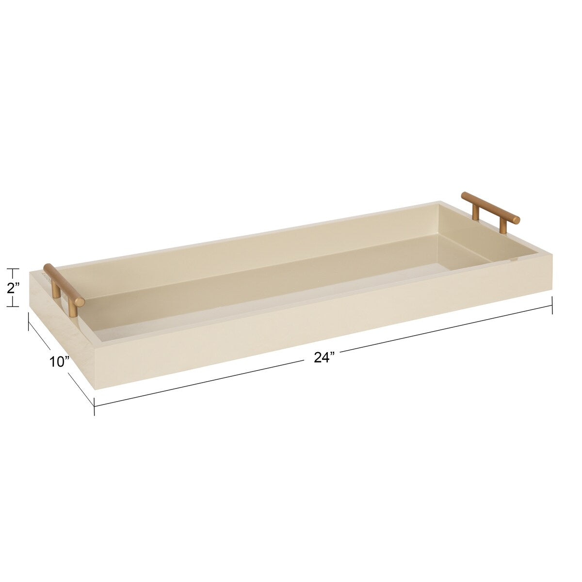 Kate and Laurel Lipton Narrow Rectangle Wood Accent Tray - 10x24