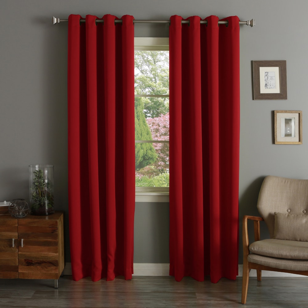 Aurora Home Grommet Top Thermal Insulated 96-inch Blackout Curtain Panel Pair - 52 x 96 - 52 x 96