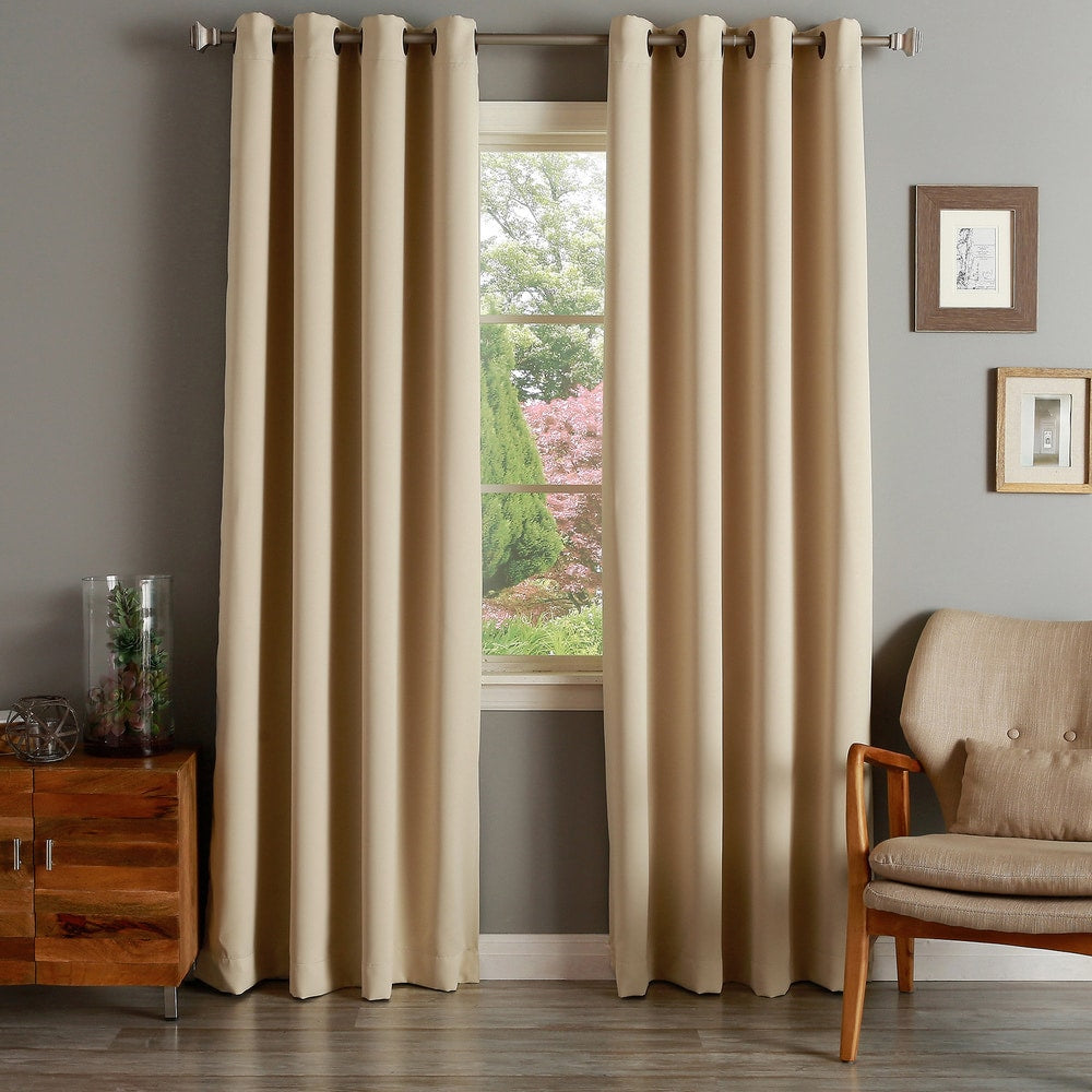 Aurora Home Grommet Top Thermal Insulated 96-inch Blackout Curtain Panel Pair - 52 x 96 - 52 x 96