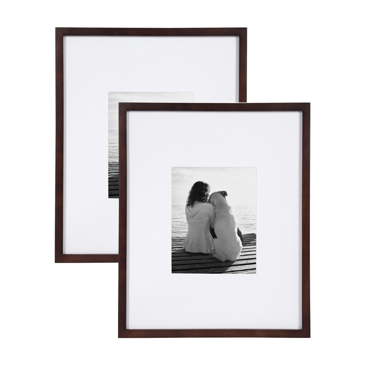 DesignOvation Gallery Wood Wall Picture Frame, Set of 2