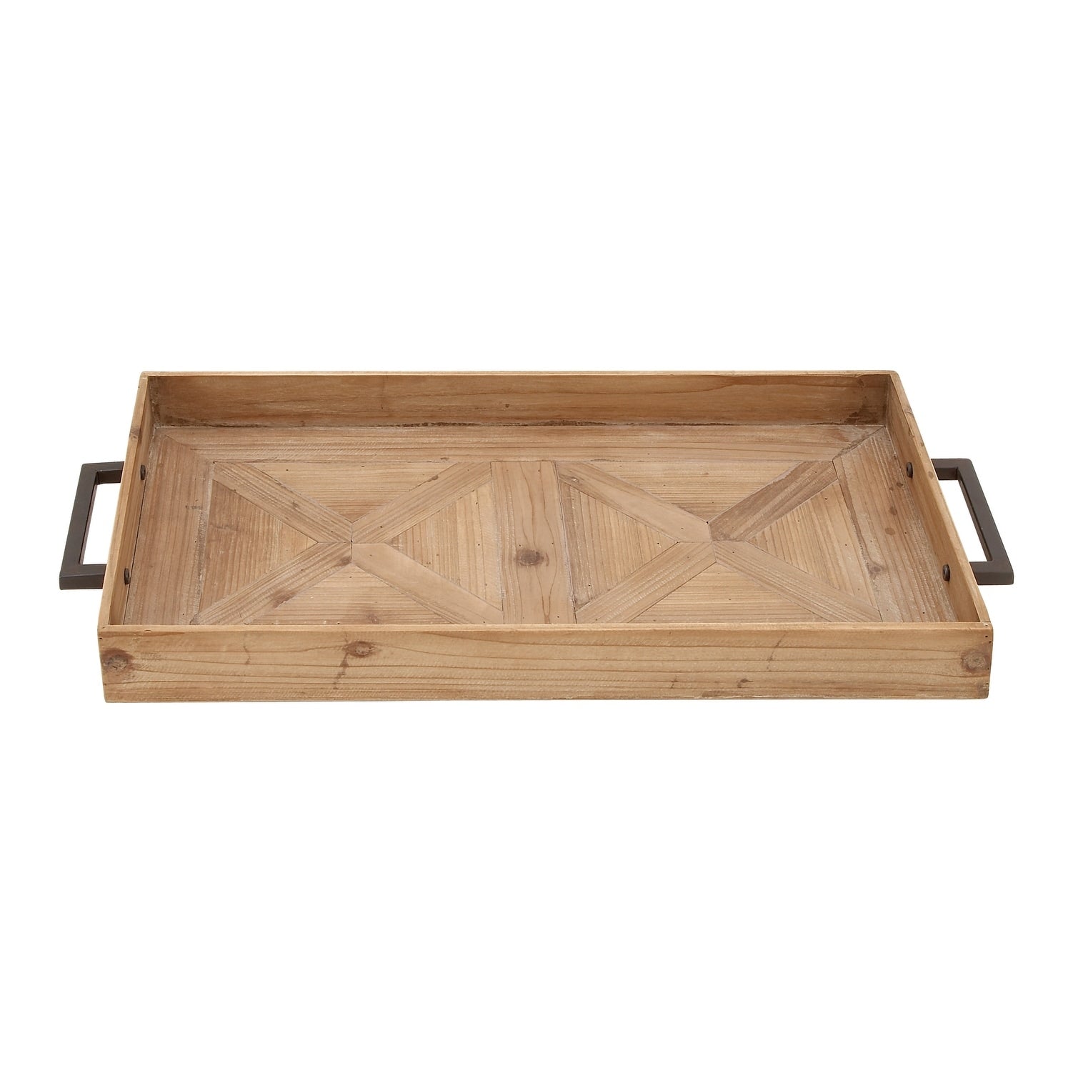 Wood Tray - Brown - Roche River Decor - 3W x 16L x 32H