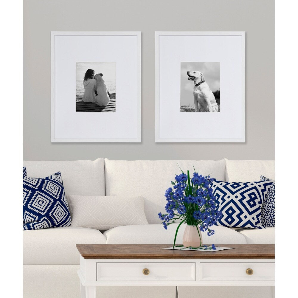 DesignOvation Gallery Wood Wall Picture Frame, Set of 2