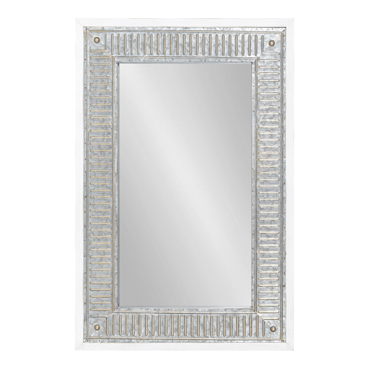 Kate and Laurel Deely Wood and Metal Wall Mirror