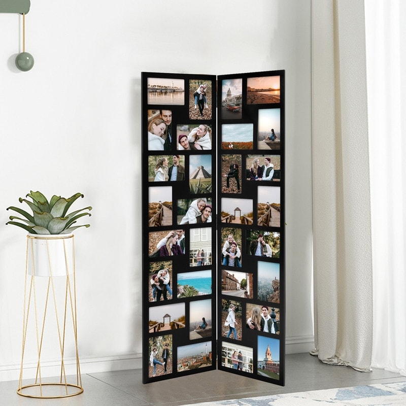 Adeco Black Folding Collage Picture Frame