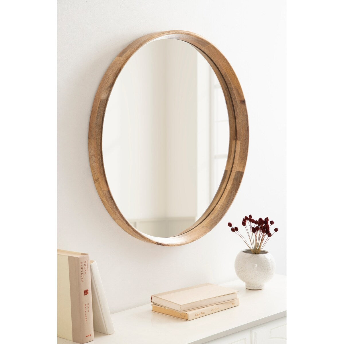 Kate and Laurel Prema Wood Framed Mirror