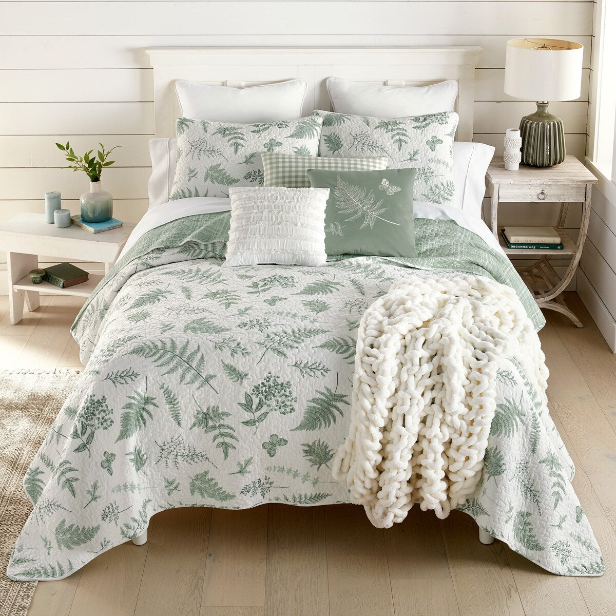 Botanical Fern Decorative Pillow Cover