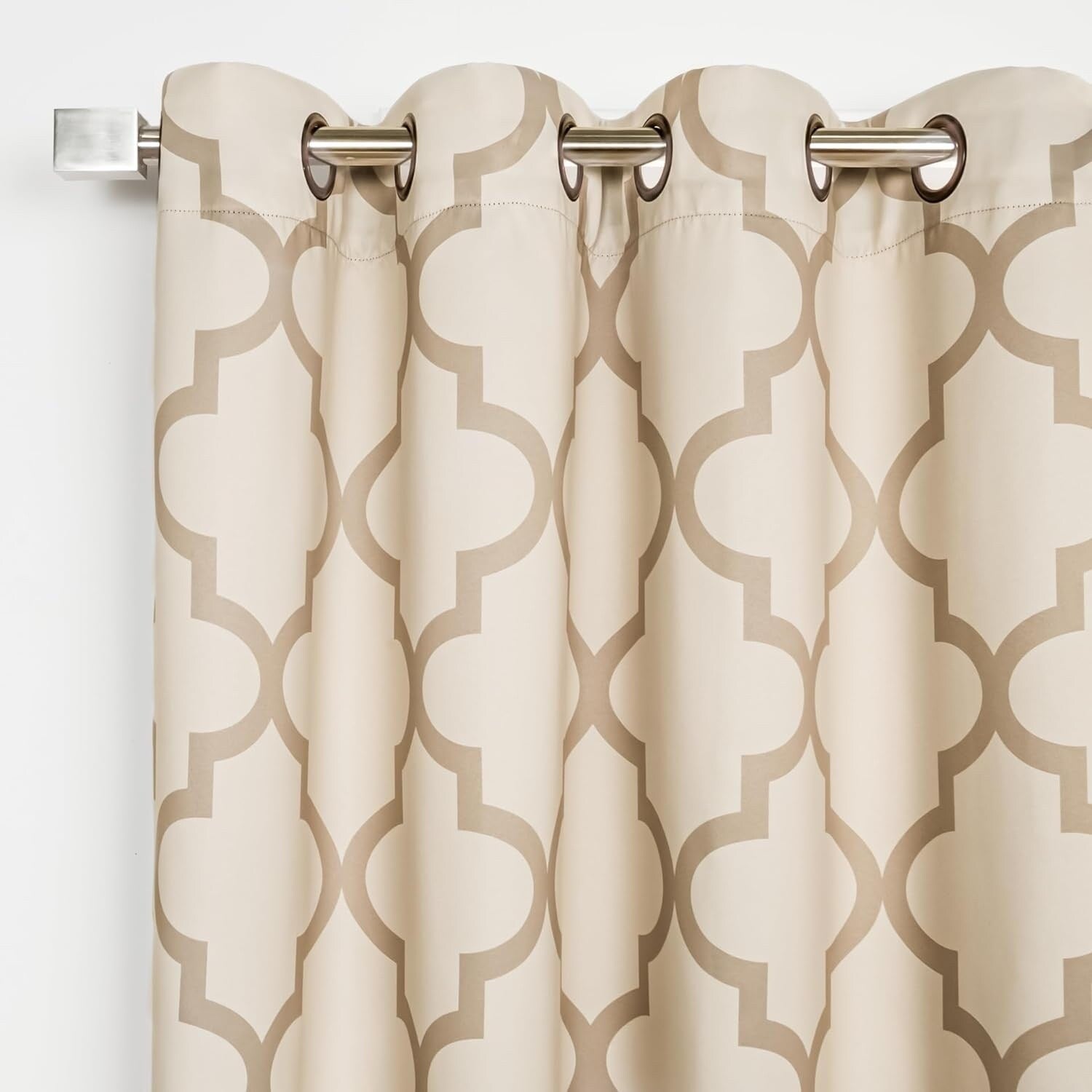 Aurora Home Moroccan Tile Room Darkening Grommet Top 84-inch Curtain Panel Pair - 52 x 84