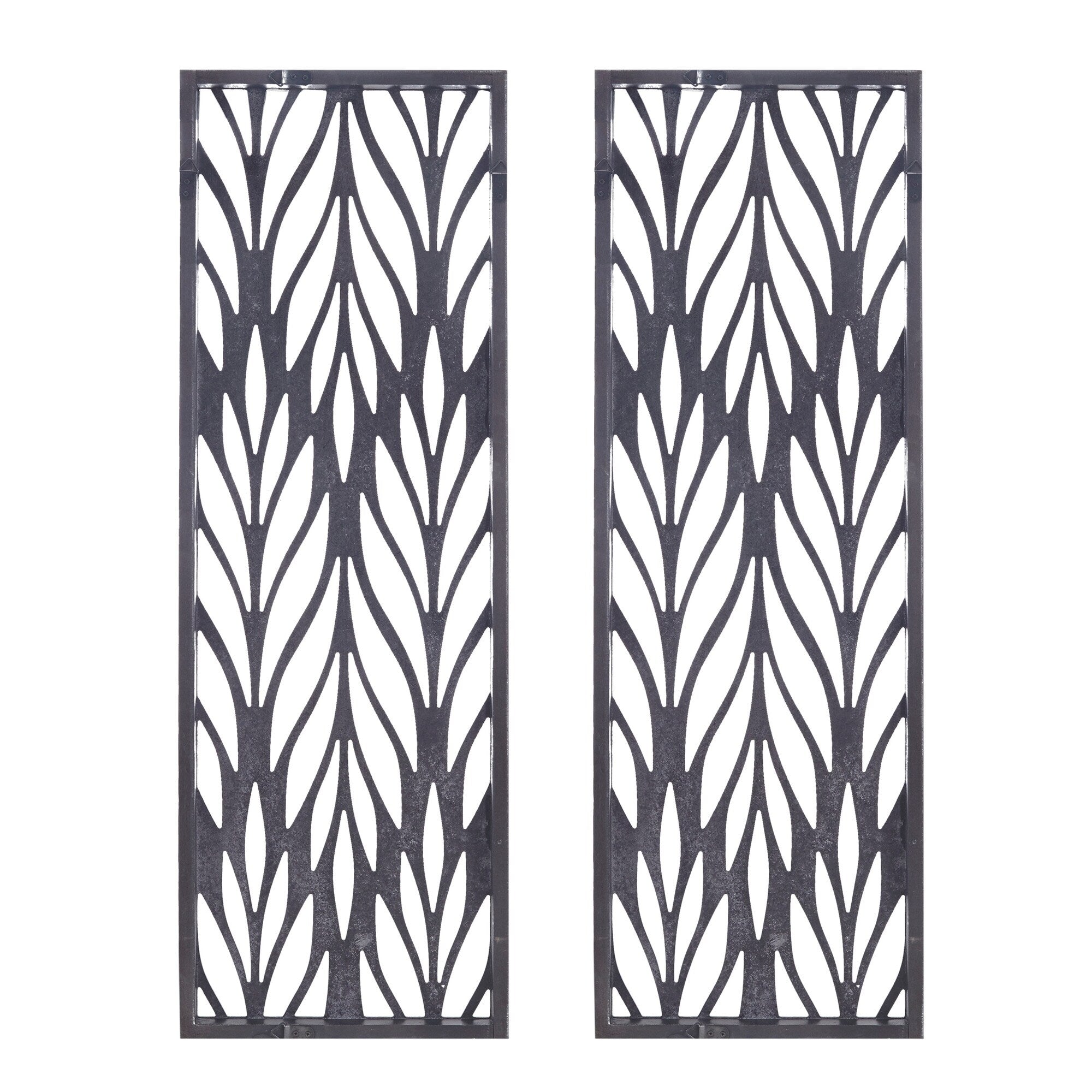 Madison Park Florian Grey Laser Cut Wood 2-piece Panel Wall Decor Set