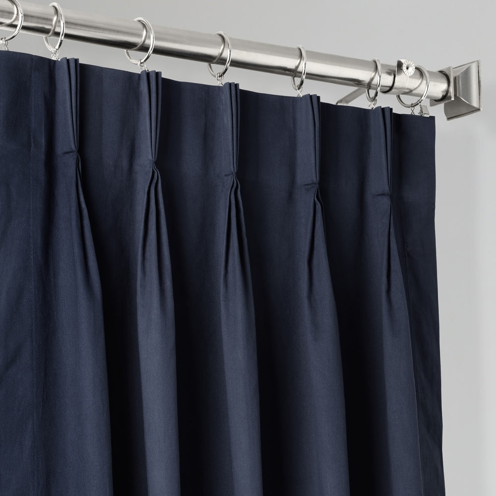 Exclusive Fabrics Solid Cotton Pleated Curtain (1 Panel)