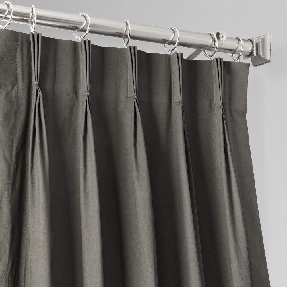 Exclusive Fabrics Solid Cotton Pleated Curtain (1 Panel)