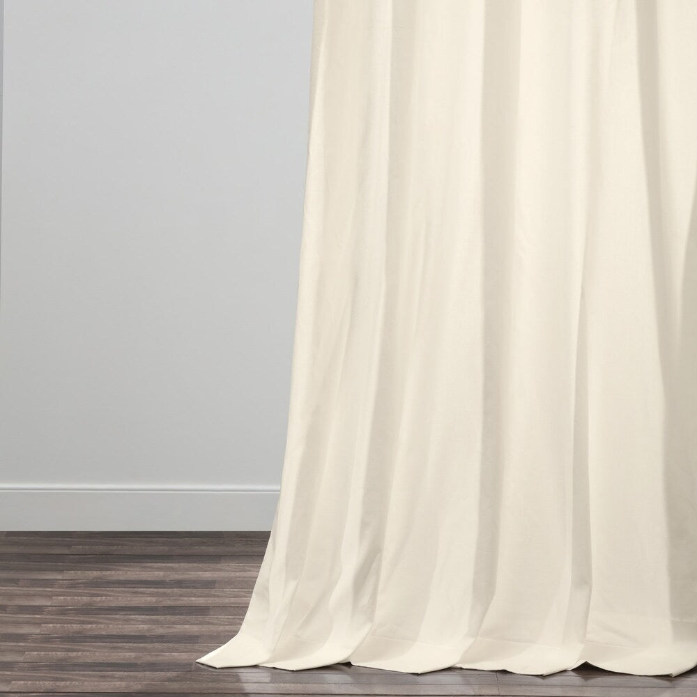 Exclusive Fabrics Solid Cotton Pleated Curtain (1 Panel)