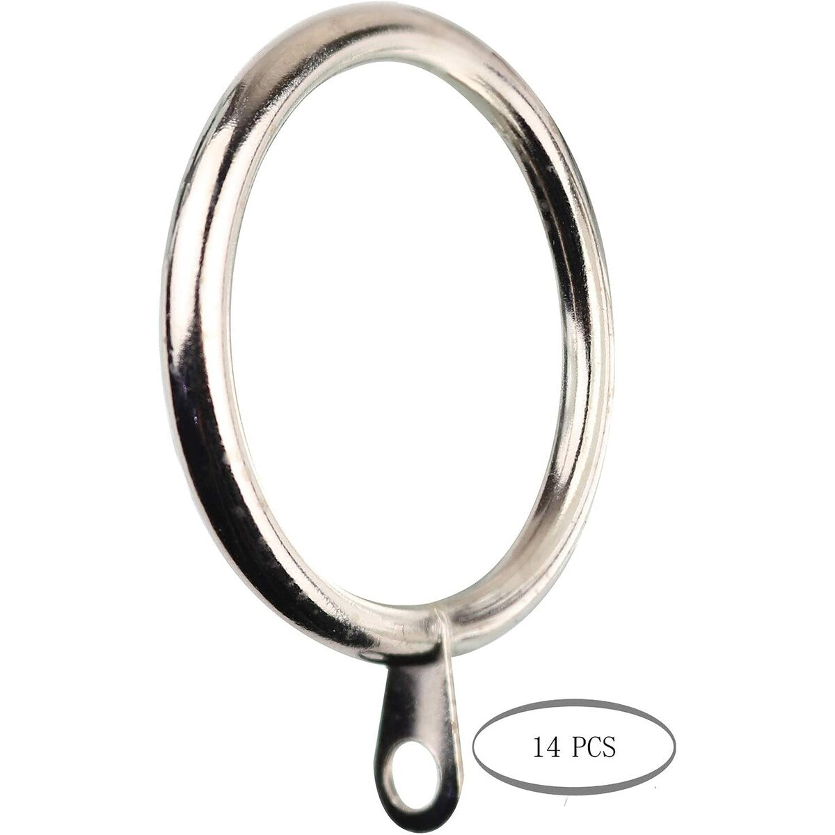 Meriville 1.5-Inch Inner Diameter Metal Curtain Rings with Eyelets