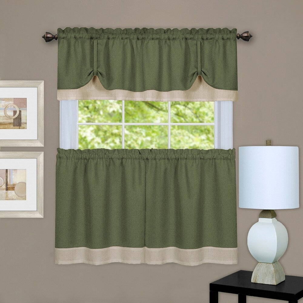 Achim Darcy Window Curtain Tier and Valance Set