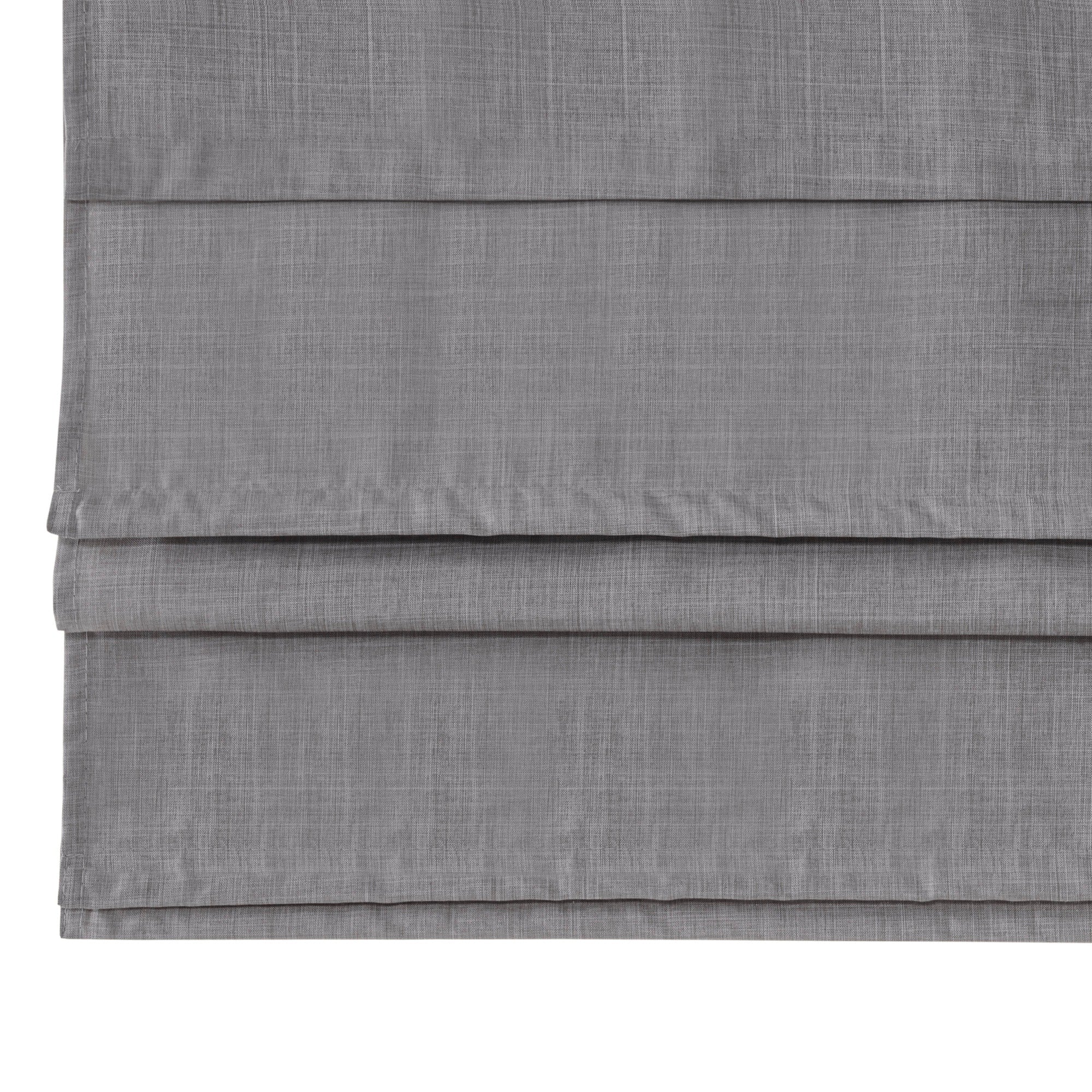 Madison Park Leo Faux Linen Cordless Total Blackout Roman Shade