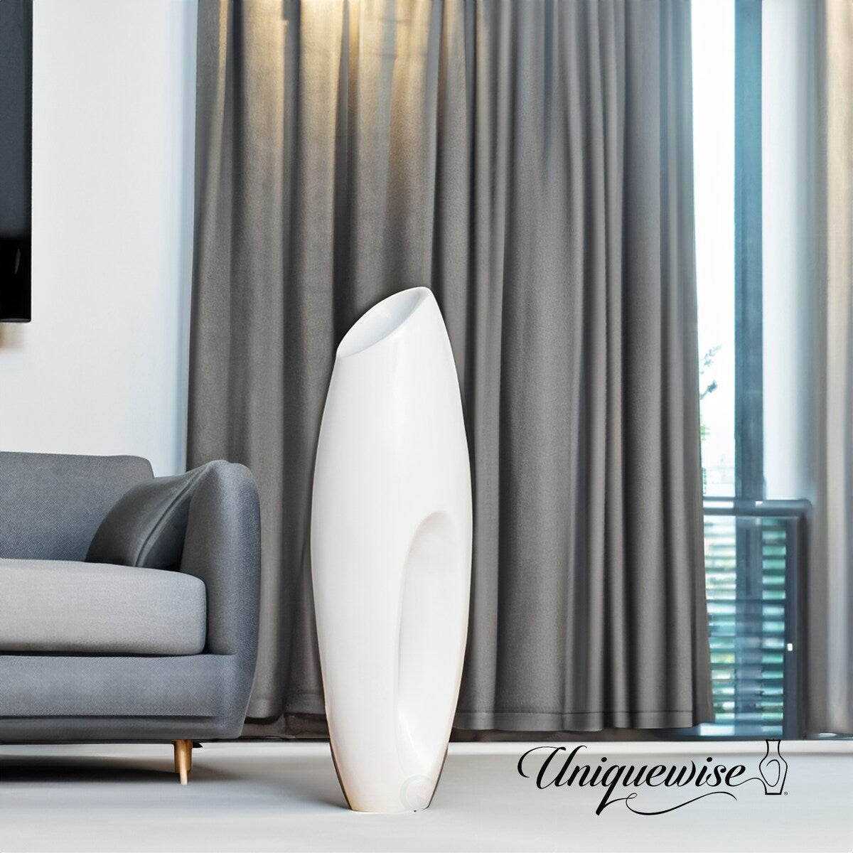 Tall Floor Vase, Modern White Large Floor Vase, Decorative Lightweight Vase, Home Decor, Large Vase