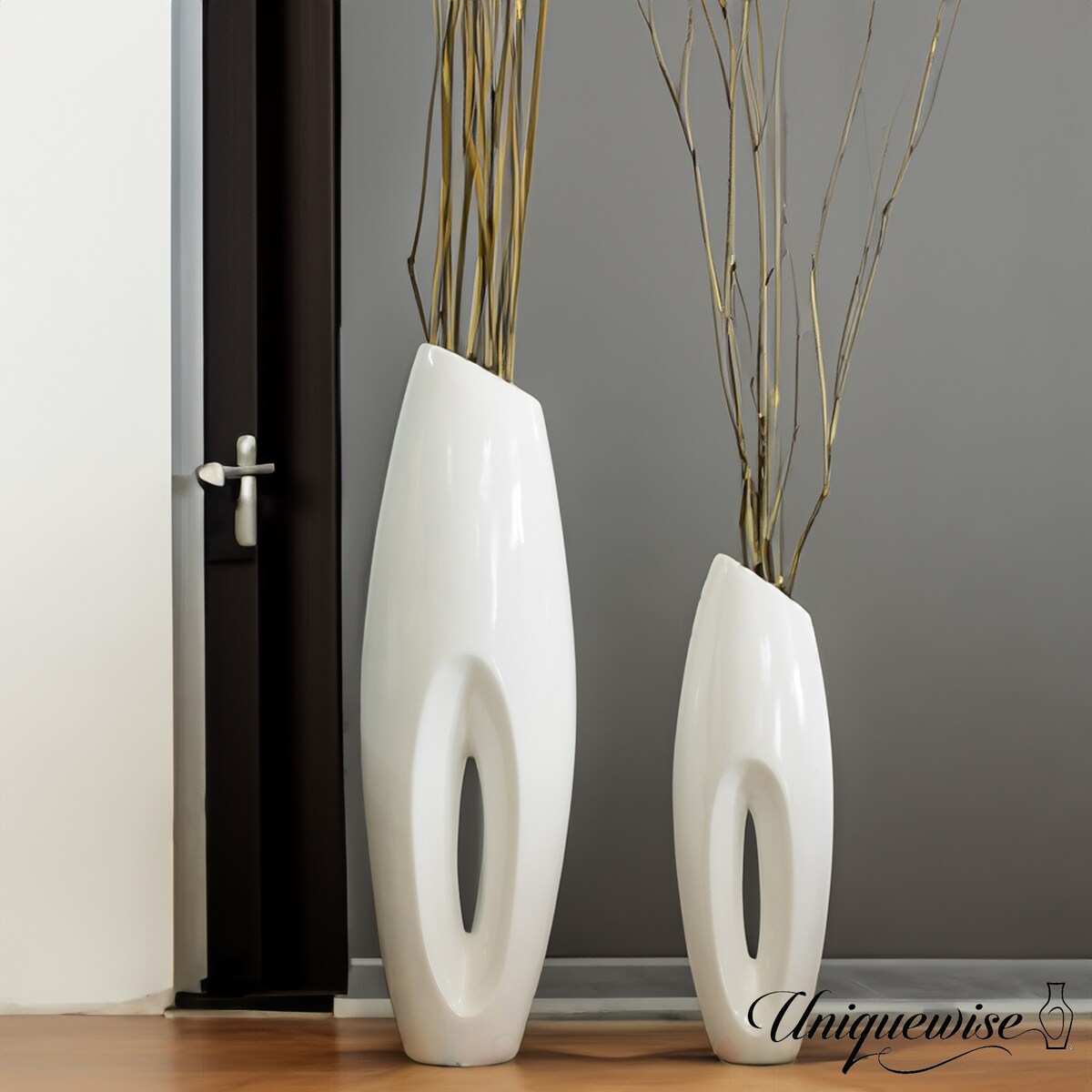 Tall Floor Vase, Modern White Large Floor Vase, Decorative Lightweight Vase, Home Decor, Large Vase