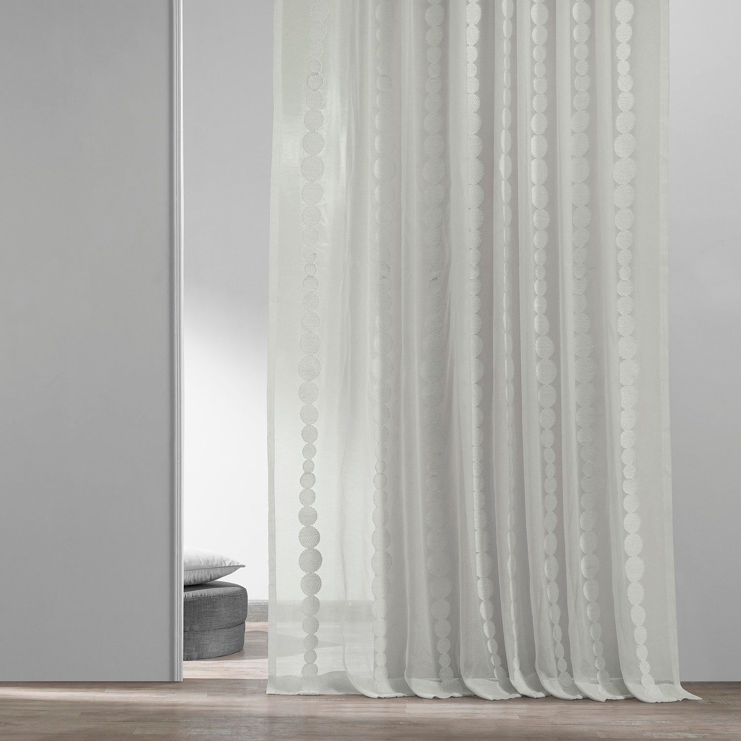 Exclusive Fabrics Cleopatra Embroidered Sheer Curtain (1 Panel)