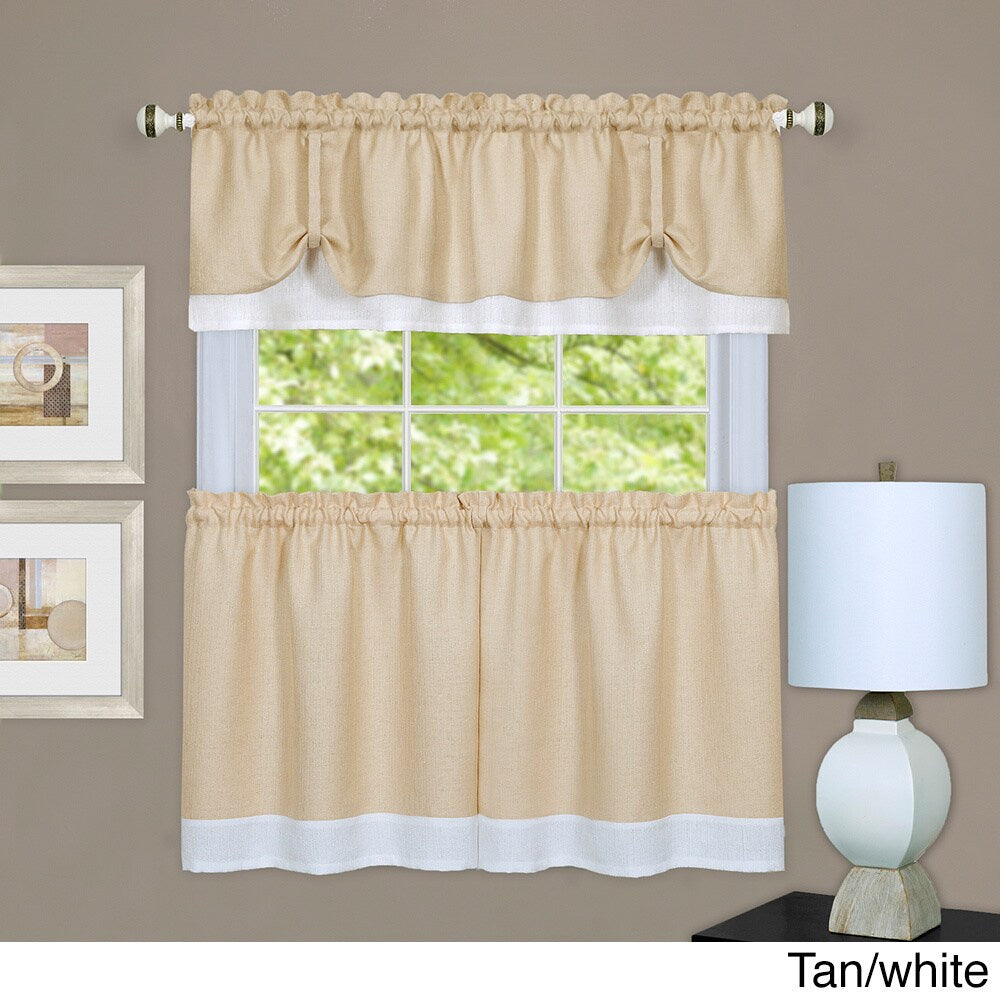 Achim Darcy Window Curtain Tier and Valance Set