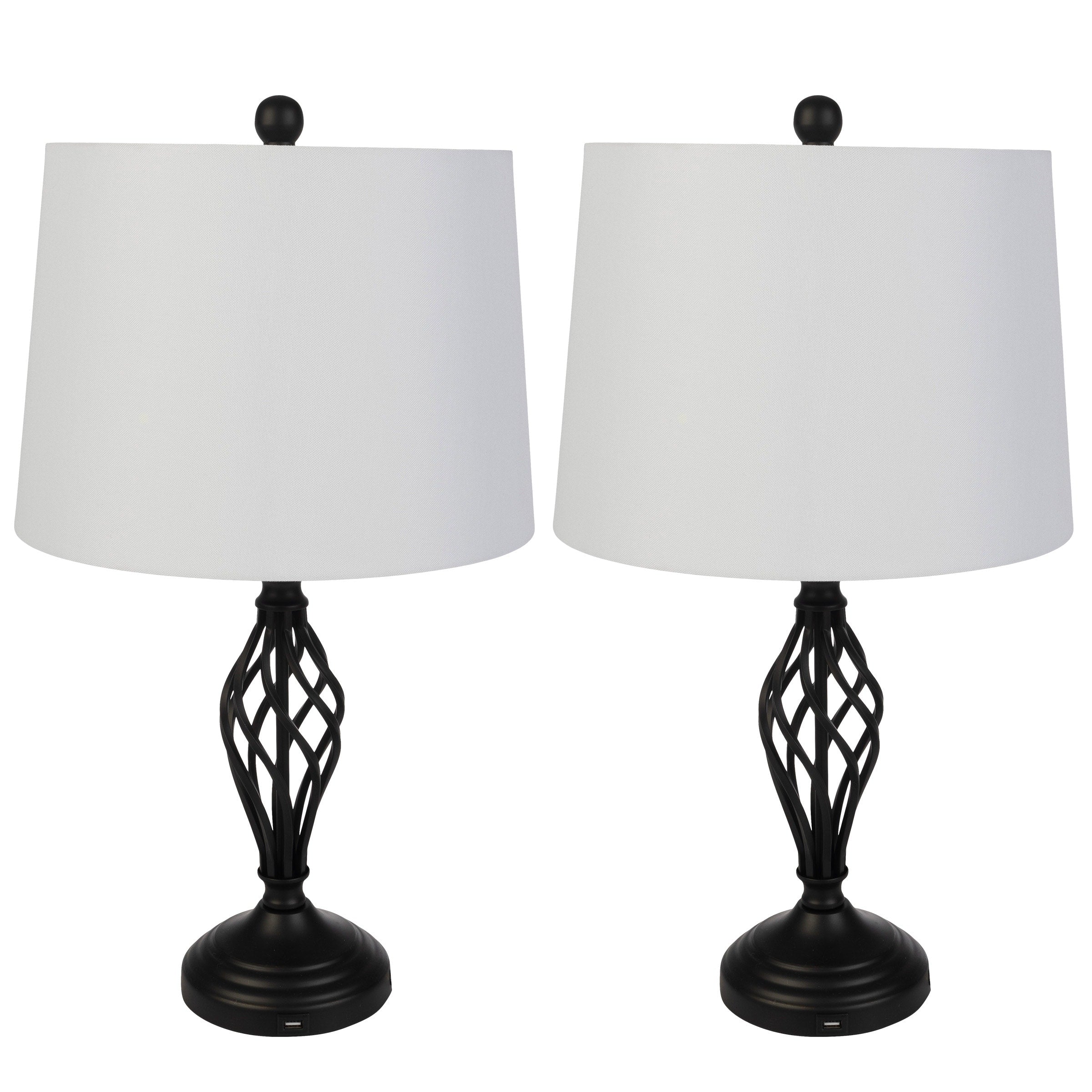 Lavish Home Set of 2 Modern Table Lamps