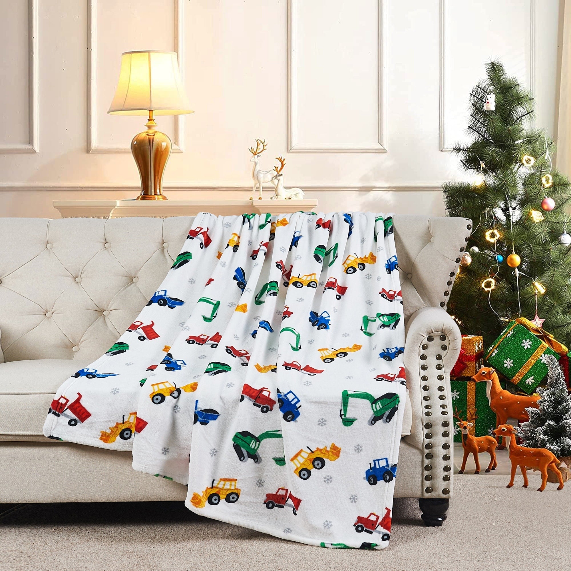 Christmas Flannel Fleece Throw Blanket 50x60