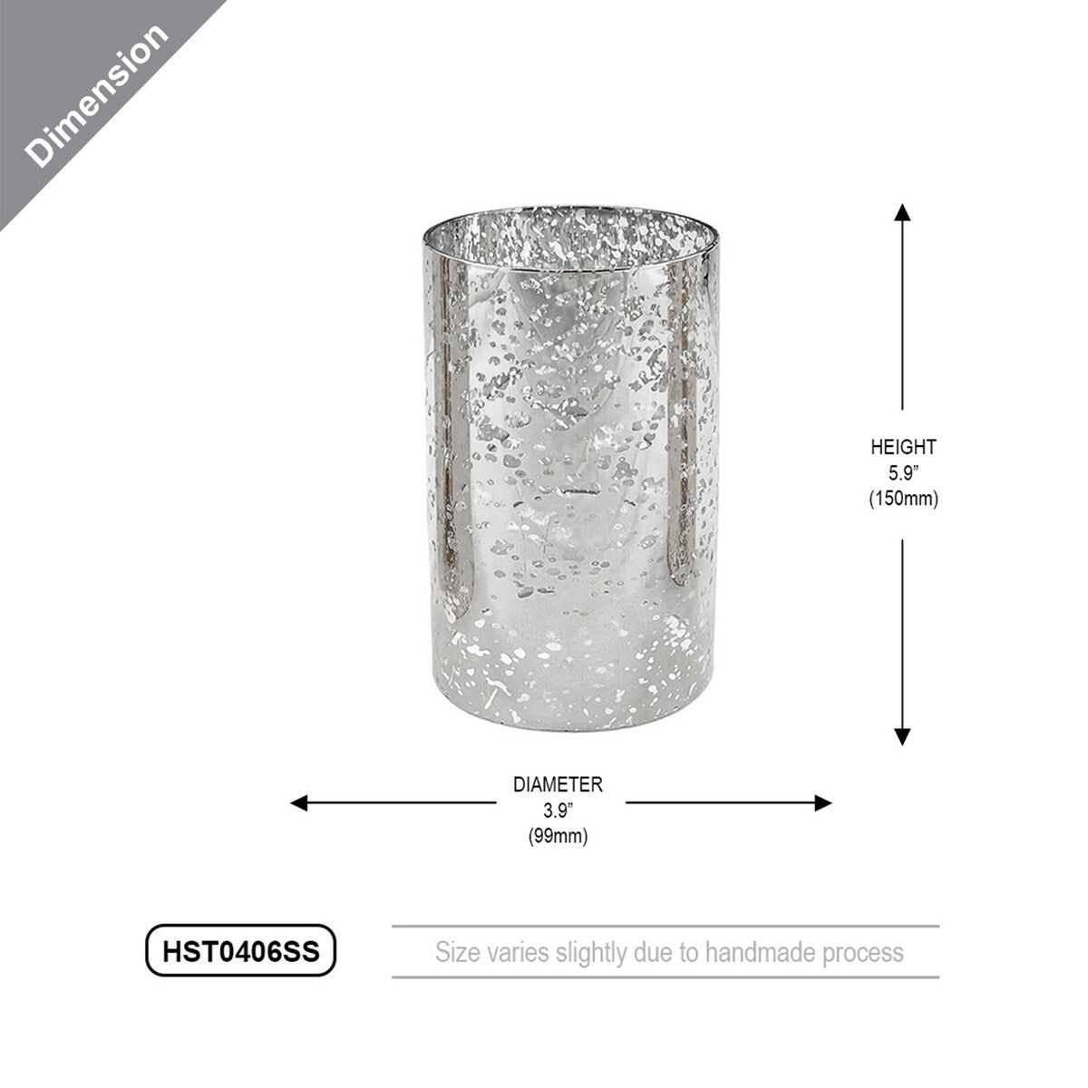 Decorative Glass Cylinder Hurricane Chimney Tube, 1 Piece