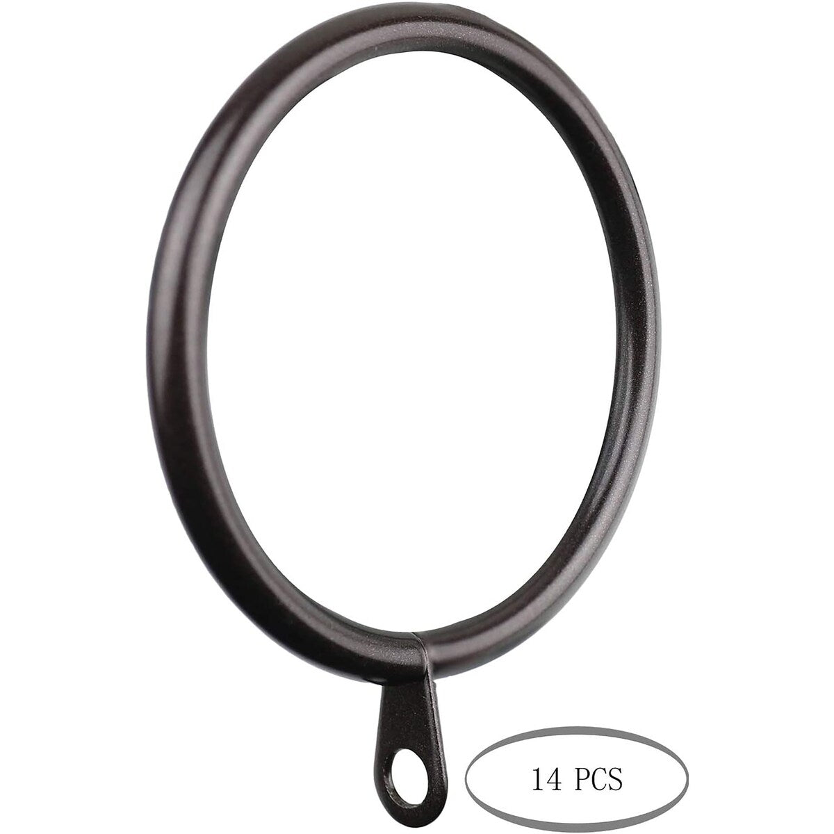 Meriville 1.5-Inch Inner Diameter Metal Curtain Rings with Eyelets