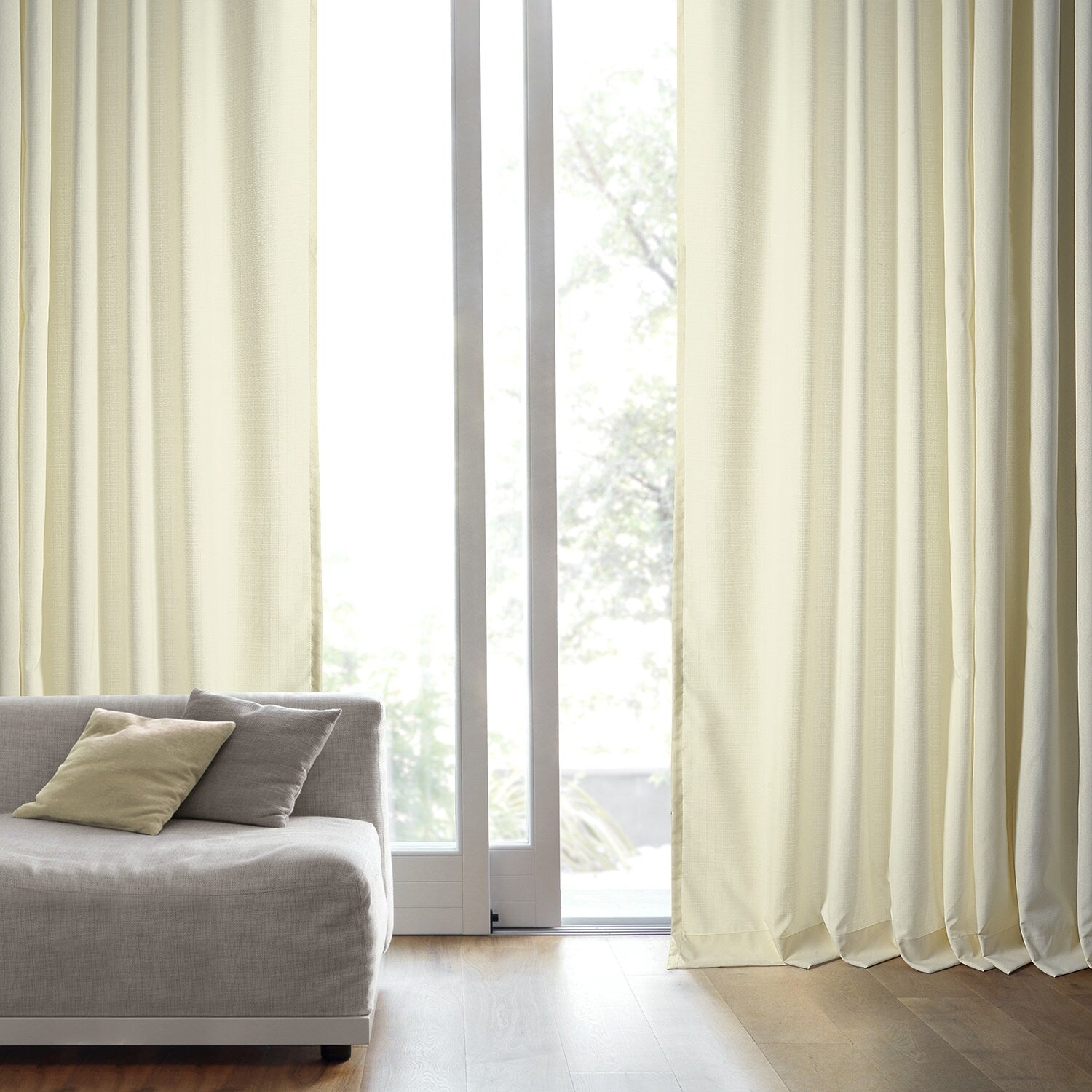 Exclusive Fabrics Dobby Linen Light Filtering Curtains (1 Panel)