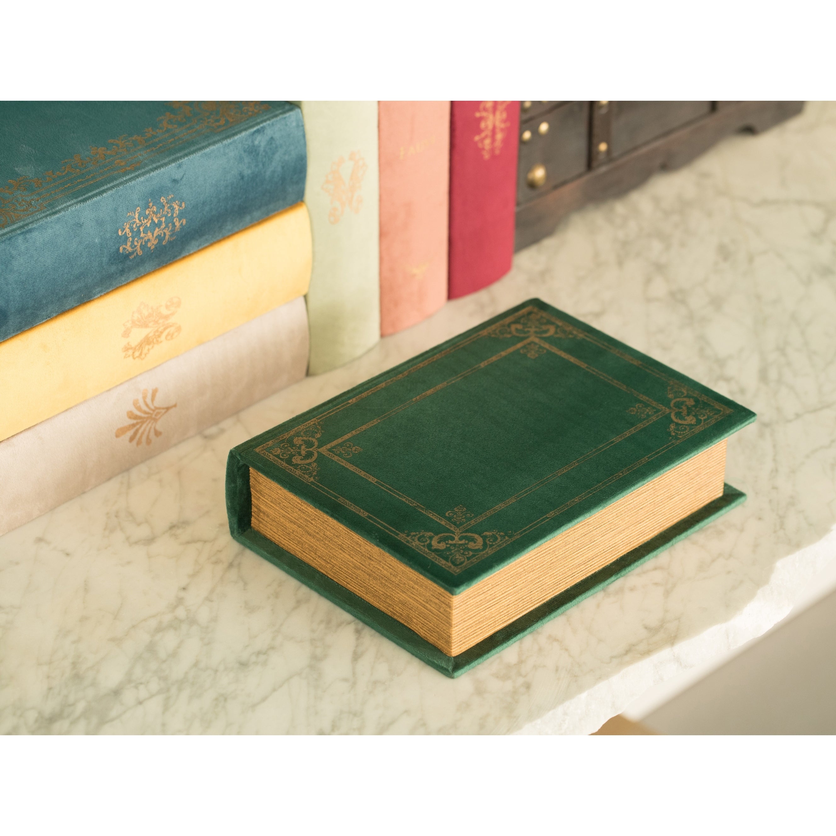 Decorative Vintage Book Shaped Trinket Storage Box