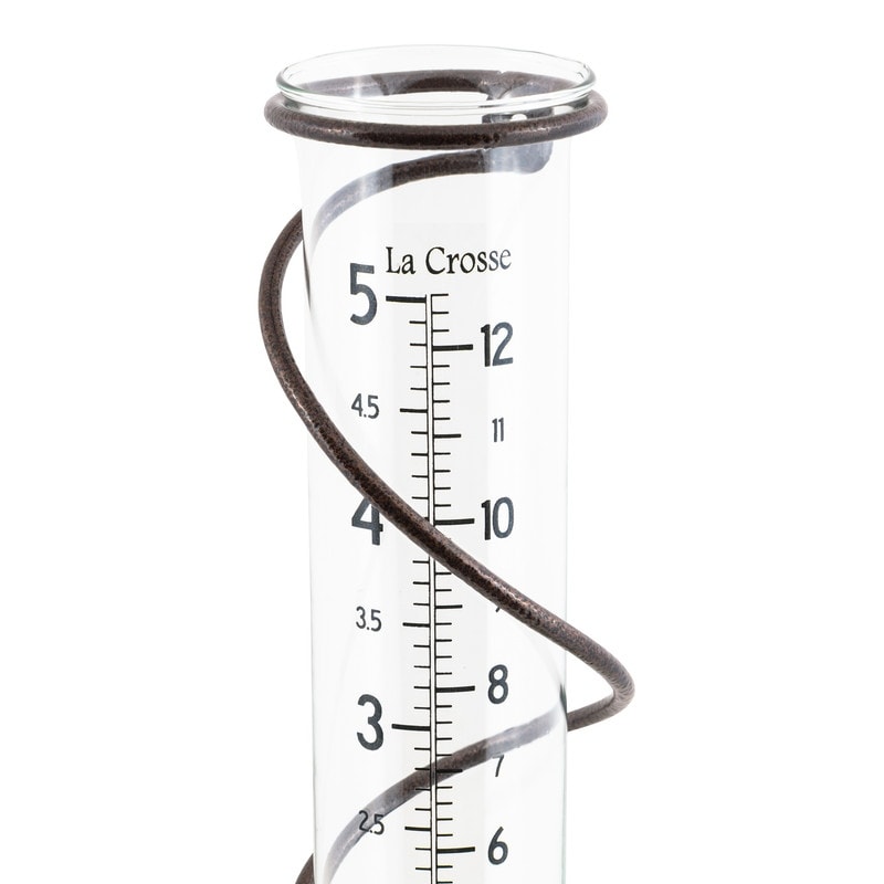 La Crosse 5 inch capacity Glass Spiral Rain Gauge