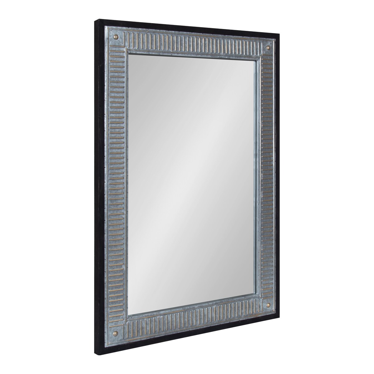 Kate and Laurel Deely Wood and Metal Wall Mirror