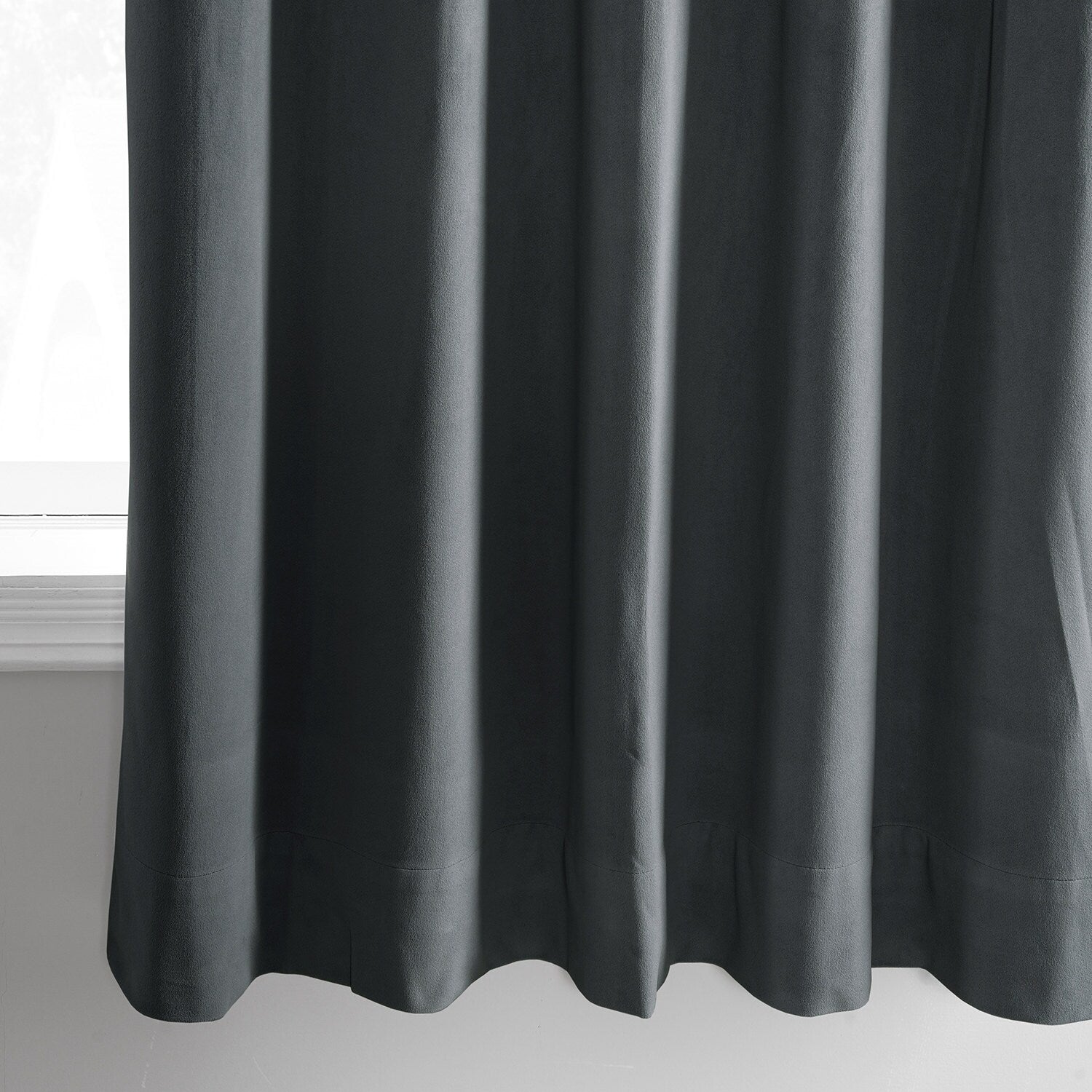 Exclusive Fabrics Signature Blackout Velvet Curtain 63 Inches Long (1 Panel) - 50 x 63