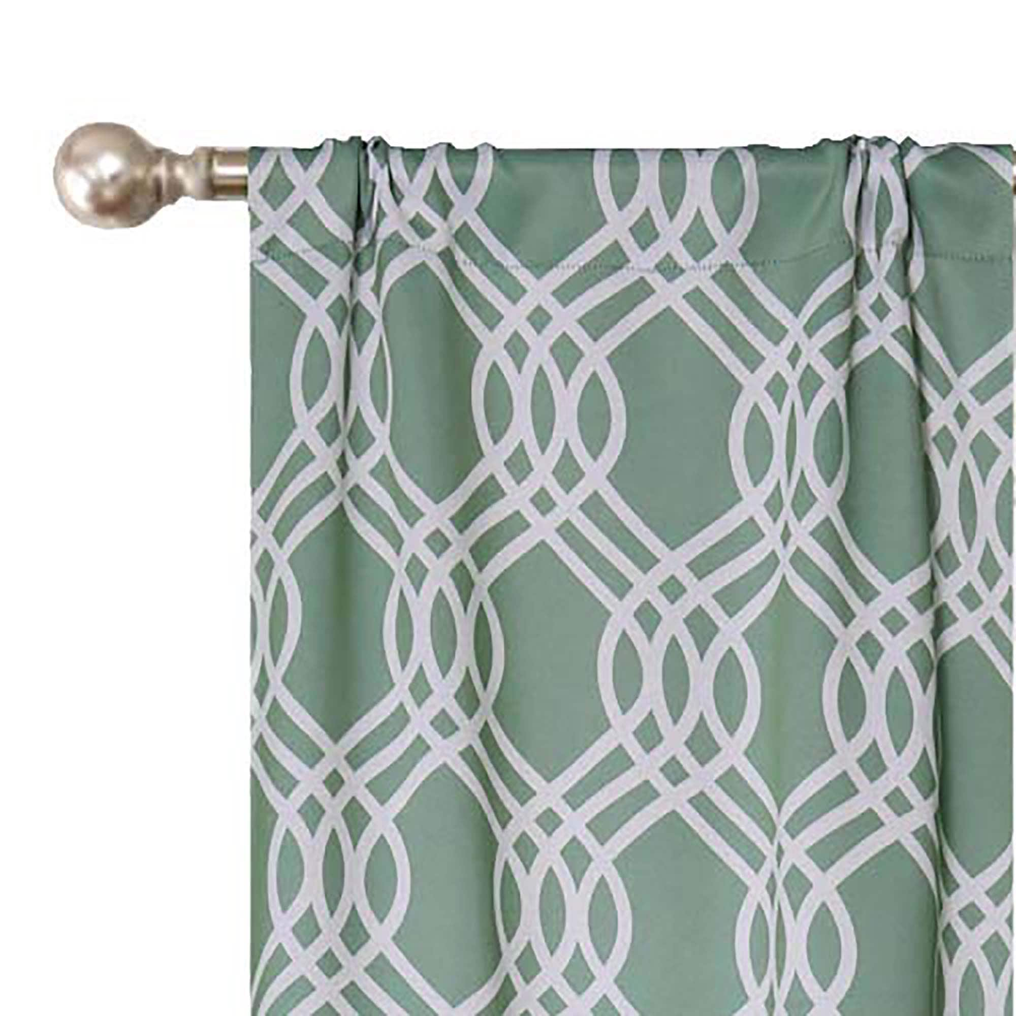 Superior Ribbon Washable Room Darkening Curtains, Set of 2 Panels