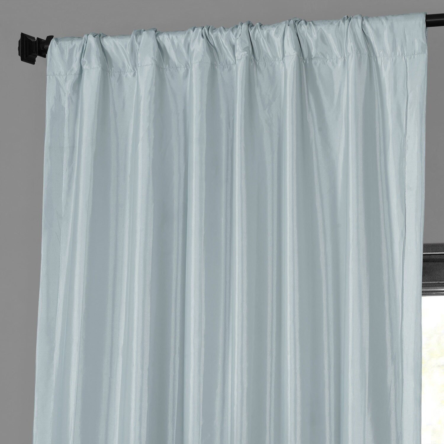 Exclusive Fabric Blackout Faux Silk Taffeta Curtain (1 Panel)