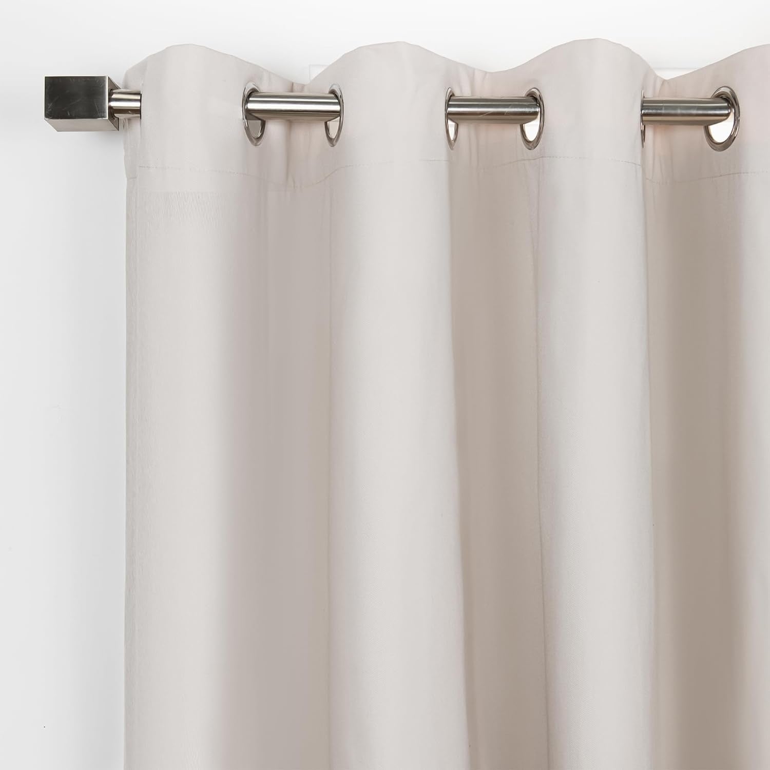 Aurora Home Solid Cotton Blend Blackout Curtain Set of 2