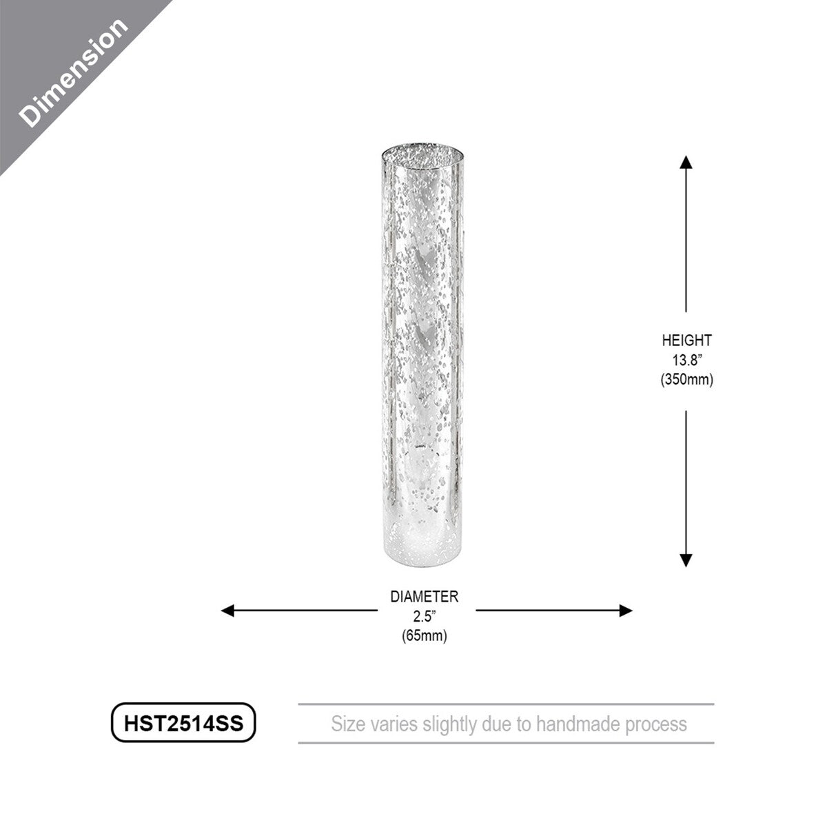 Decorative Glass Cylinder Hurricane Chimney Tube, 1 Piece