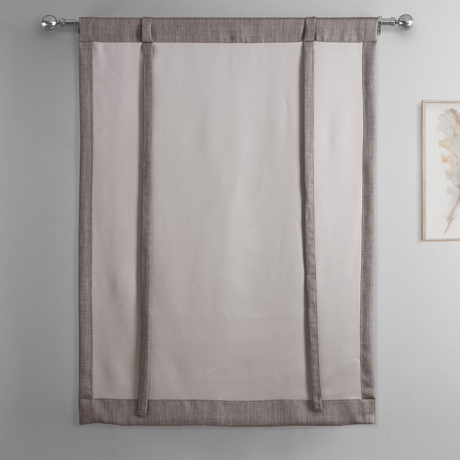 Exclusive Fabrics Faux Linen Room Darkening Tie-Up Window Shade (1 Panel)