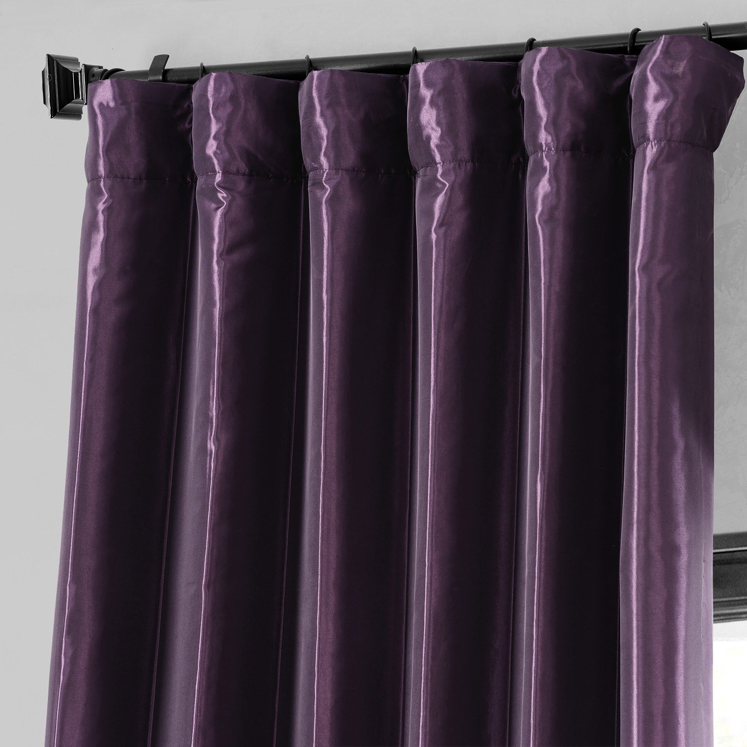 Exclusive Fabric Blackout Faux Silk Taffeta Curtain (1 Panel)