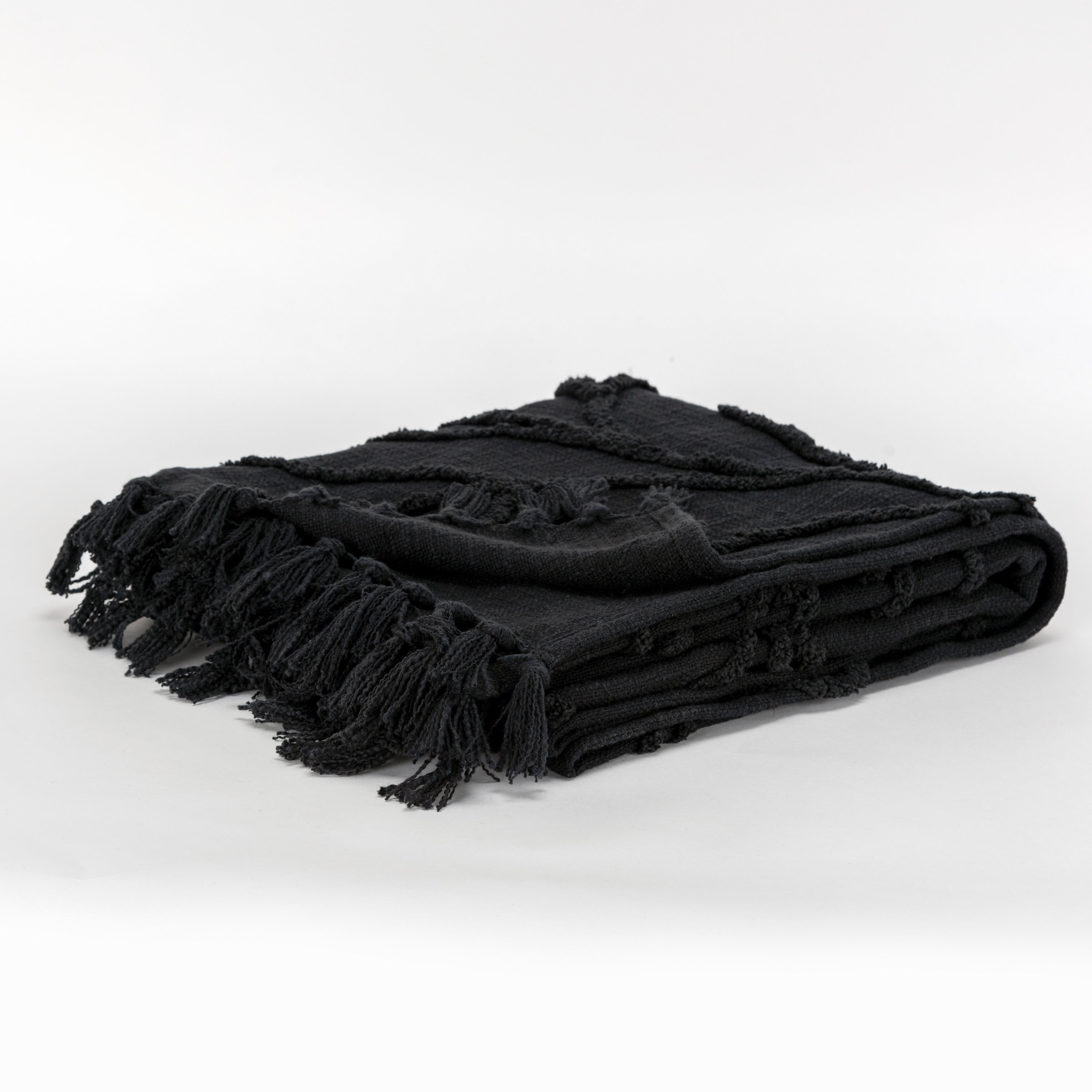 Rizzy Home Vining Botanical Textured Cotton Throw