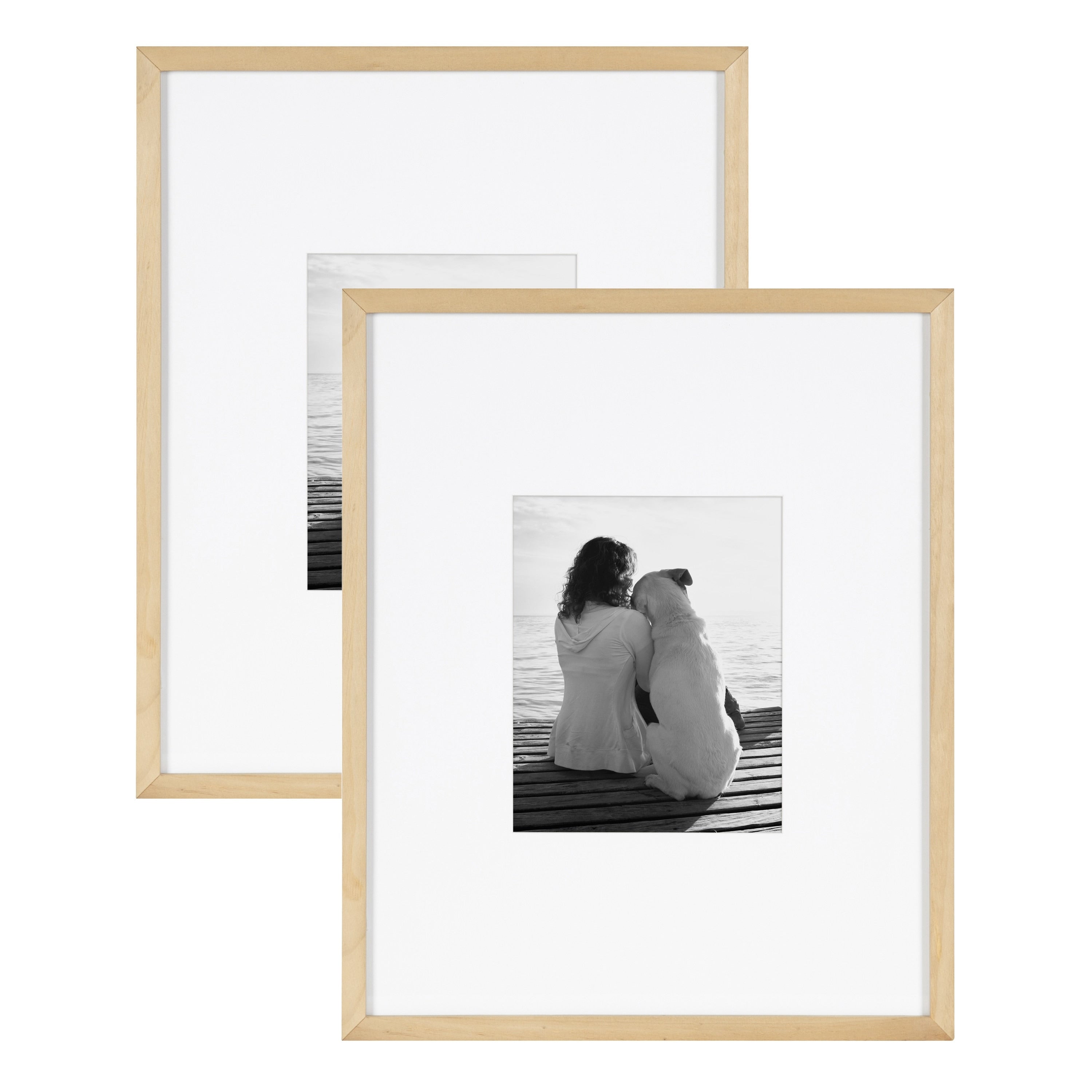 DesignOvation Gallery Wood Wall Picture Frame, Set of 2