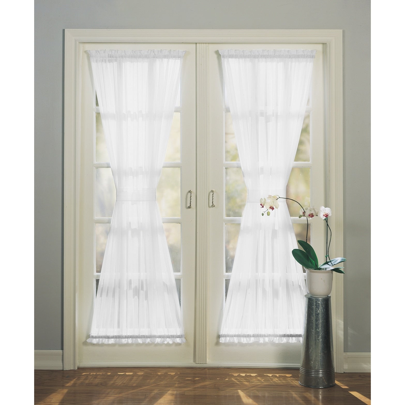 No. 918 Emily Voile Sheer Rod Pocket Door Curtain Panel, Single Panel